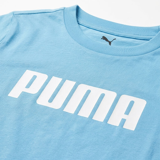 Tee-shirt à manches courtes coton junior garçon Puma ESS Logo Tee B Bleu 3
