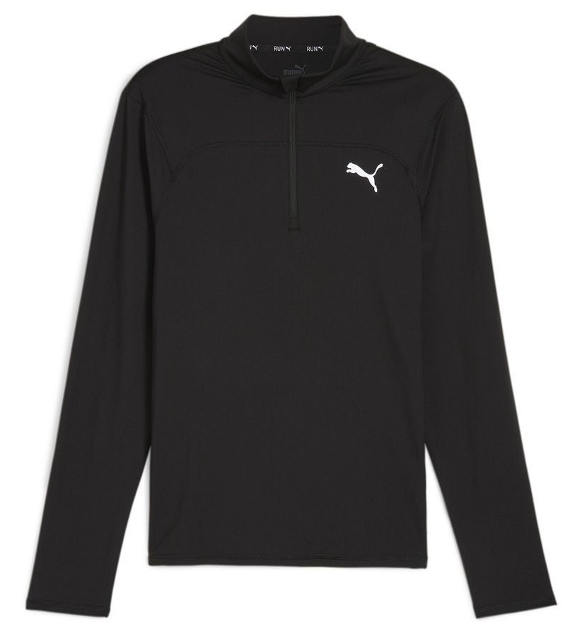 Haut de sport 1-4 zip technique et respirant homme Puma RUN CLOUD-SPUN 1-4 ZIP Noir Blanc 6