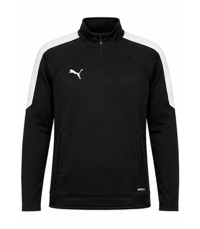 Veste sport 1-4 zip homme Puma Training TOP Noir Blanc 5
