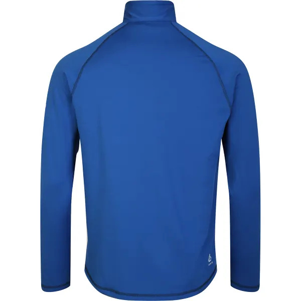 Haut de sport à manches longues 1-4 zip technique et extensible homme DARE2B Fuse Up II Core Stretch Bleu olympien Blanc Noir 2