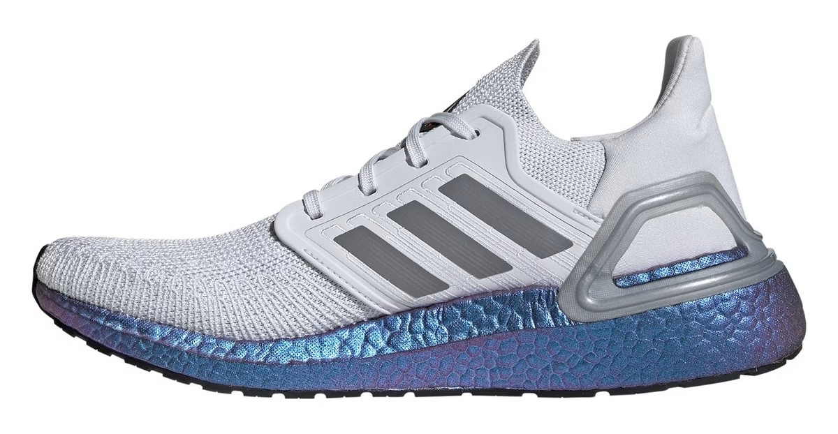 Chaussures running unisexe Adidas ULTRABOOST 20 Gris Blanc Bleu Violet (2)