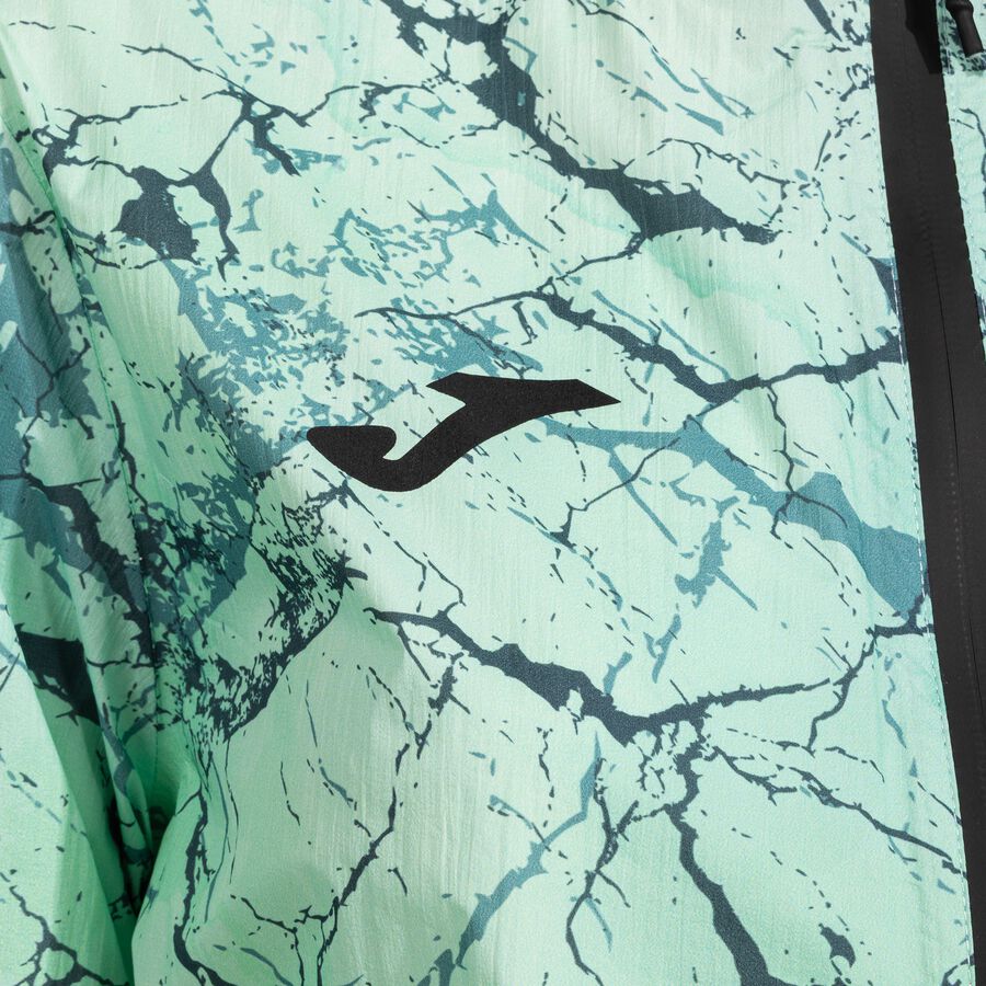 Coupe Vent Imperméable à capuche ergonomique intégrée Running Nature Helsinki Turquoise Noir 3