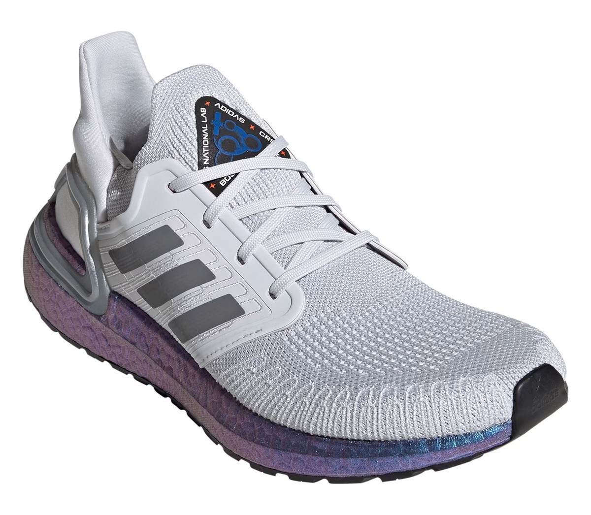 Chaussures running unisexe Adidas ULTRABOOST 20 Gris Blanc Bleu Violet (4)