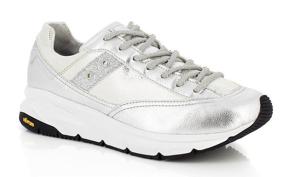 Chaussures randonnée marche nordique femme Kimberfeel Kang Gris argenté brillant (1)