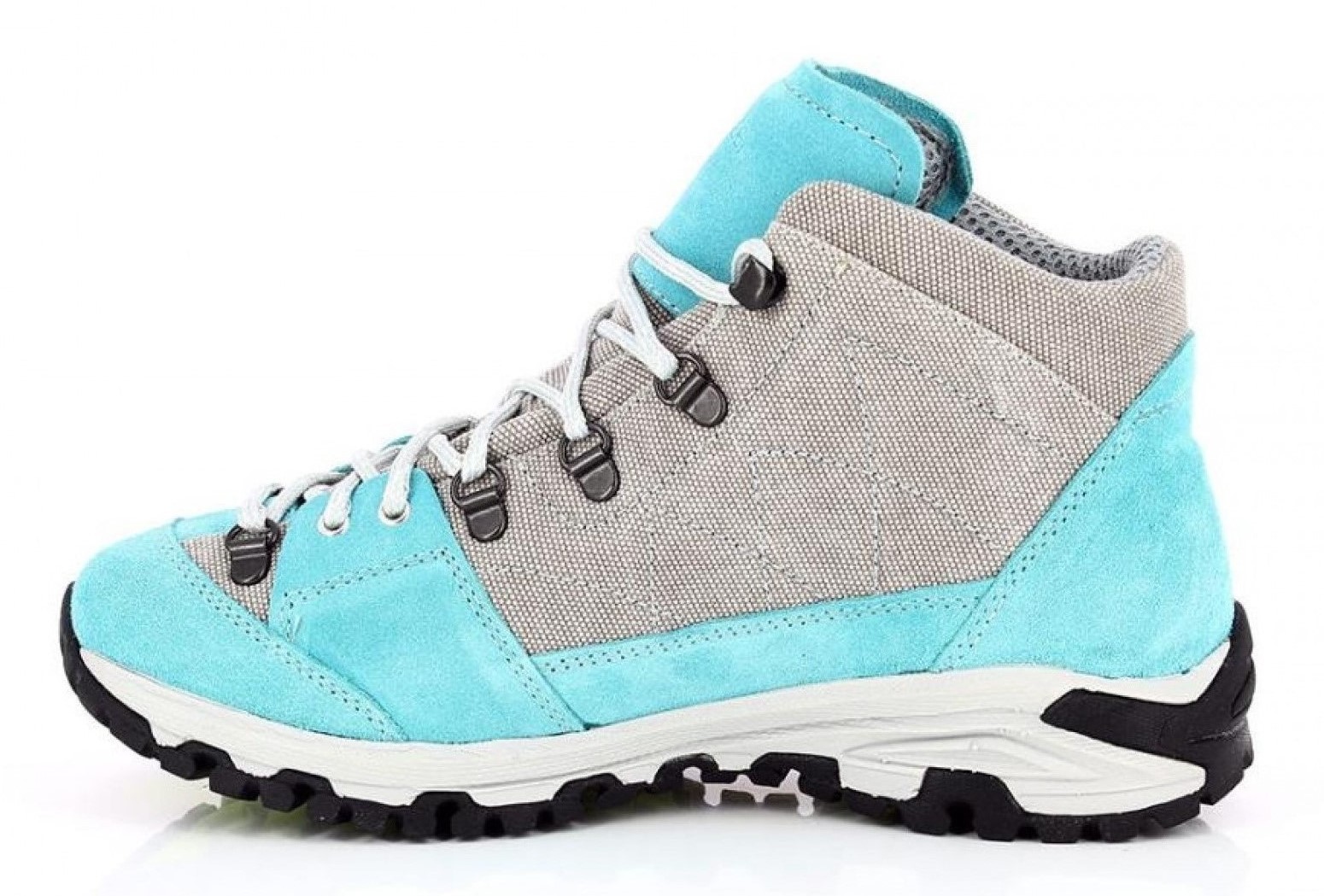 Chaussures randonnée montante imperméable unisexe Kimberfeel Valais Jade Bleu turquoise Gris (2)