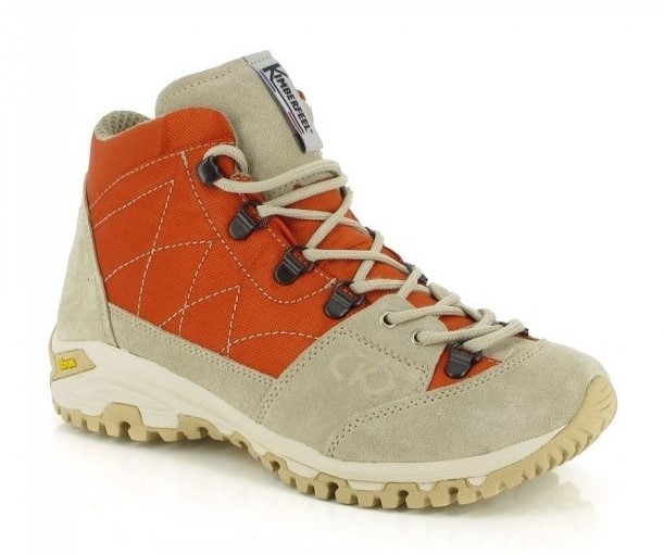 Chaussures randonnée montante imperméable unisexe Kimberfeel Valais Orange Gris Beige (1)