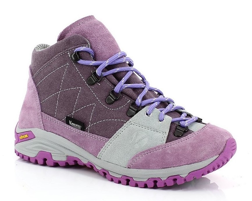 Chaussures randonnée montante imperméable unisexe Kimberfeel Valais Violet Rose Gris (1)