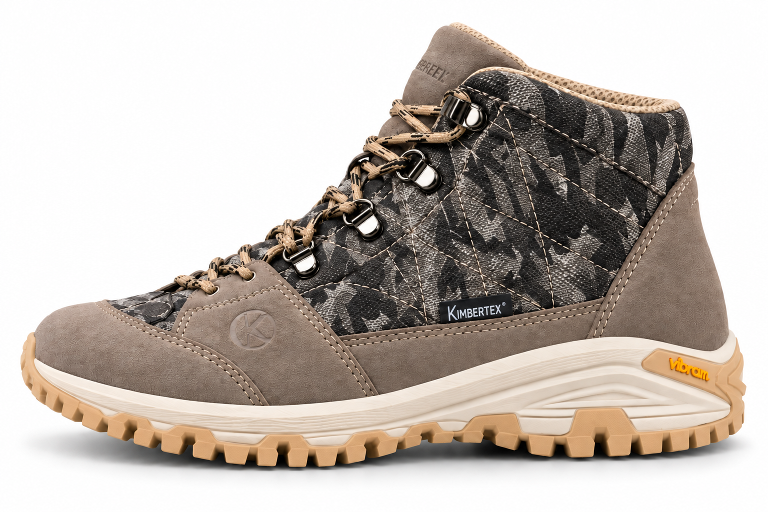 Chaussures randonnée montante unisexe Kimberfeel Valais II Camo Marron Beige Gris (3)