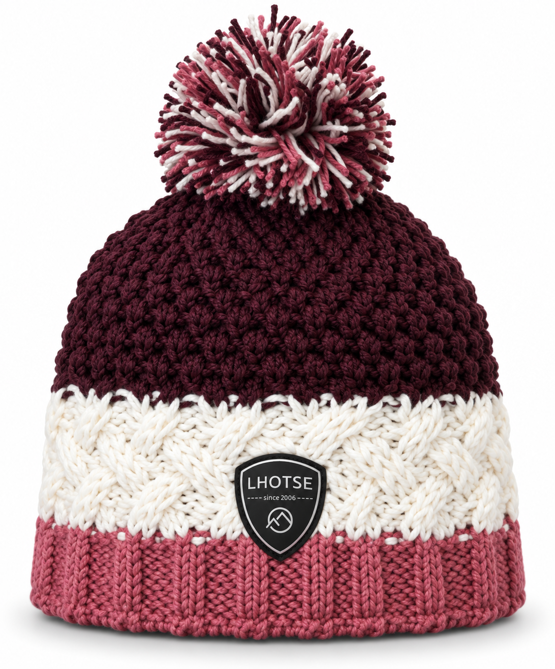 Bonnet doublé polaire enfant LHOTSE Delwin Violet Rose 1