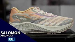 Chaussures running femme Salomon AERO VOLT Blanc Gris clair Beige (5)
