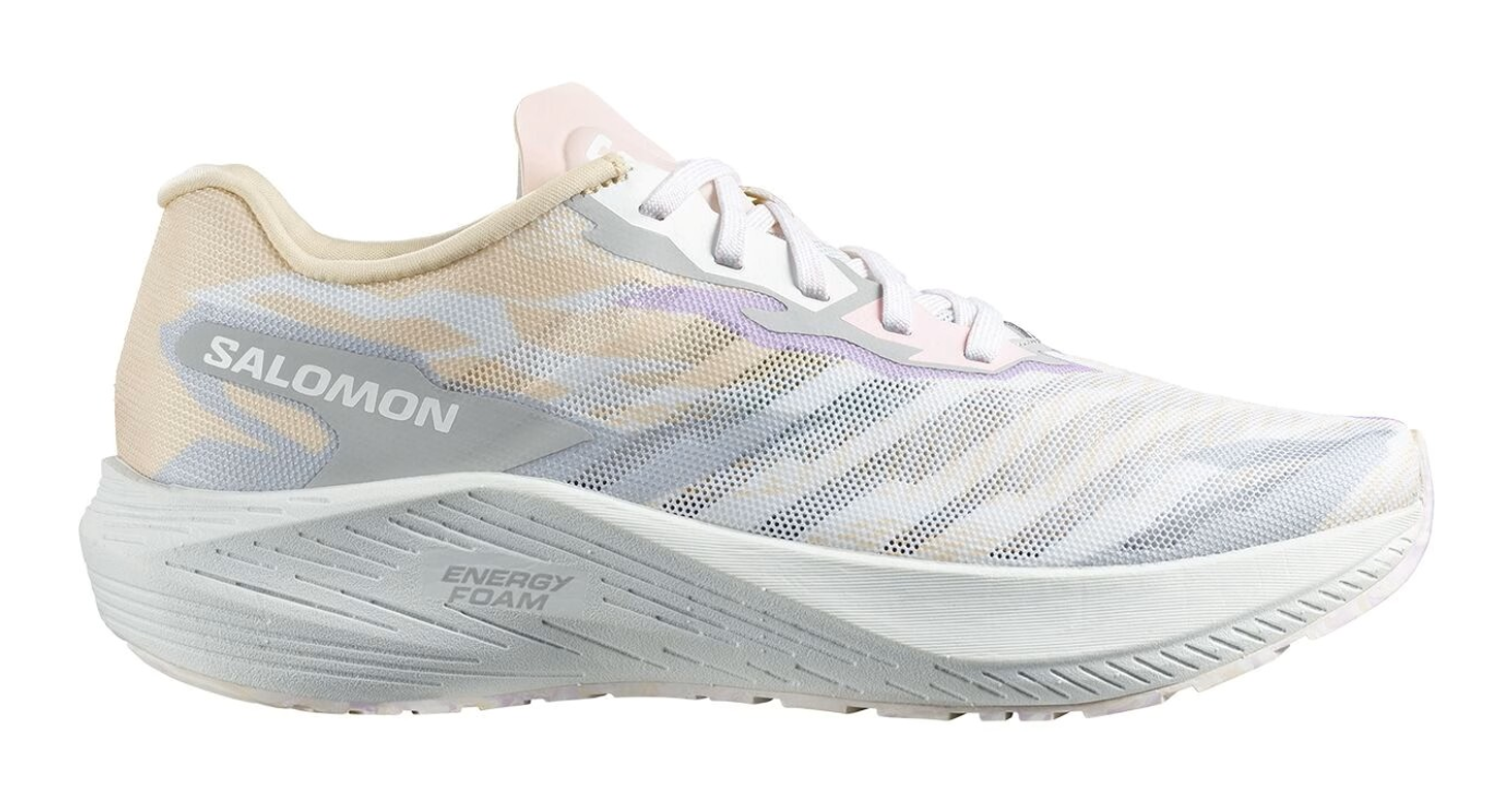 Chaussures running femme Salomon AERO VOLT Blanc Gris clair Beige (1)