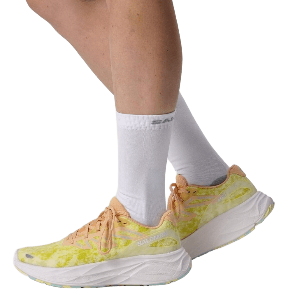 Chaussures running femme Salomon AERO GLIDE 2 Vert citron Pêche pastel Turquoise 7