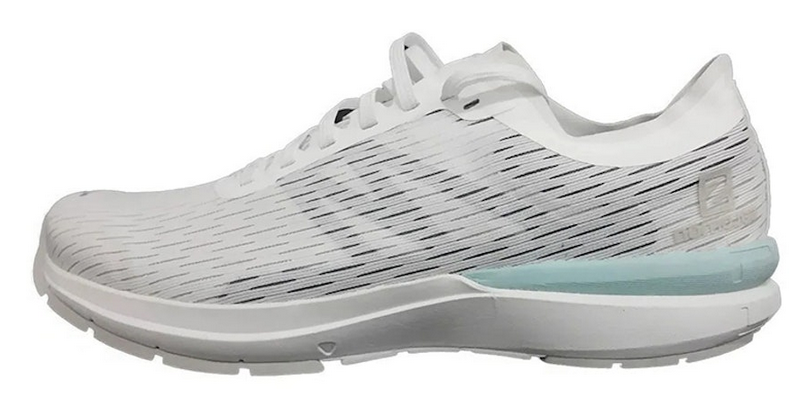 Chaussures running homme Salomon SONIC 3 ACCELERATE Blanc Blanc Roche lunaire Rouge 4