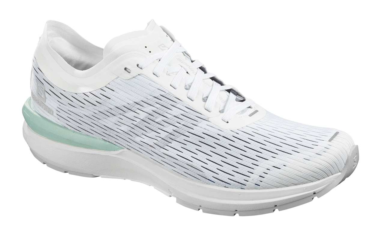Chaussures running homme Salomon SONIC 3 ACCELERATE Blanc Blanc Roche lunaire Rouge 6