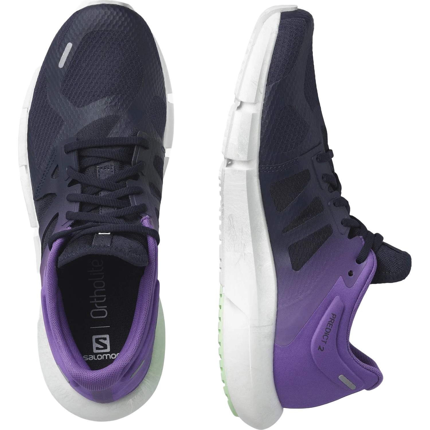 Chaussures running homme Salomon PREDICT 2 Bleu marine Violet clair Blanc 6