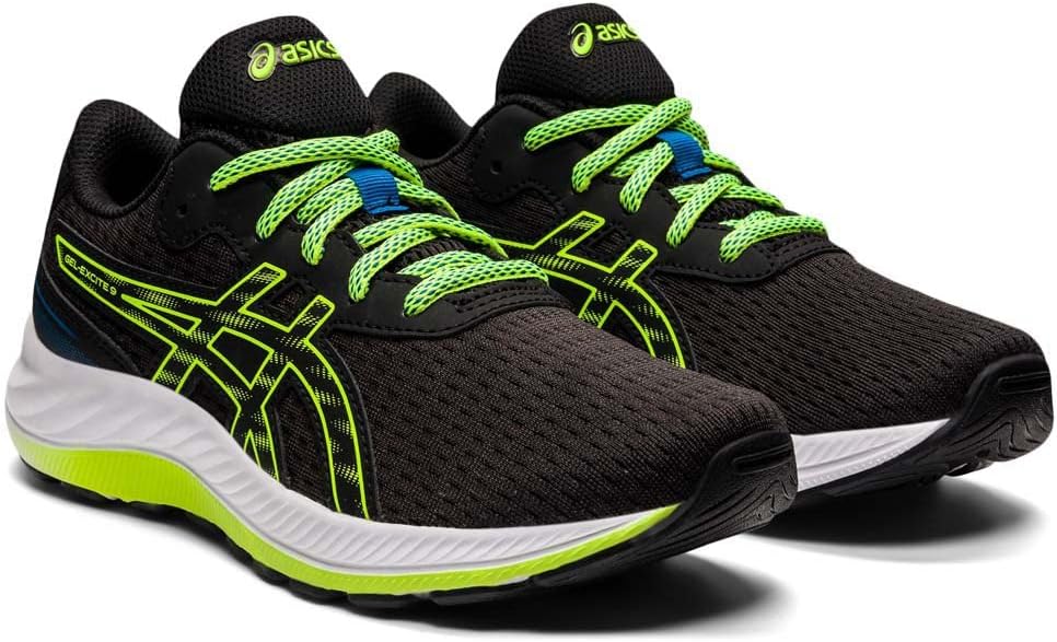 Chaussures running junior Asics GEL-EXCITE 9 GS Noir Vert fluo Blanc 5