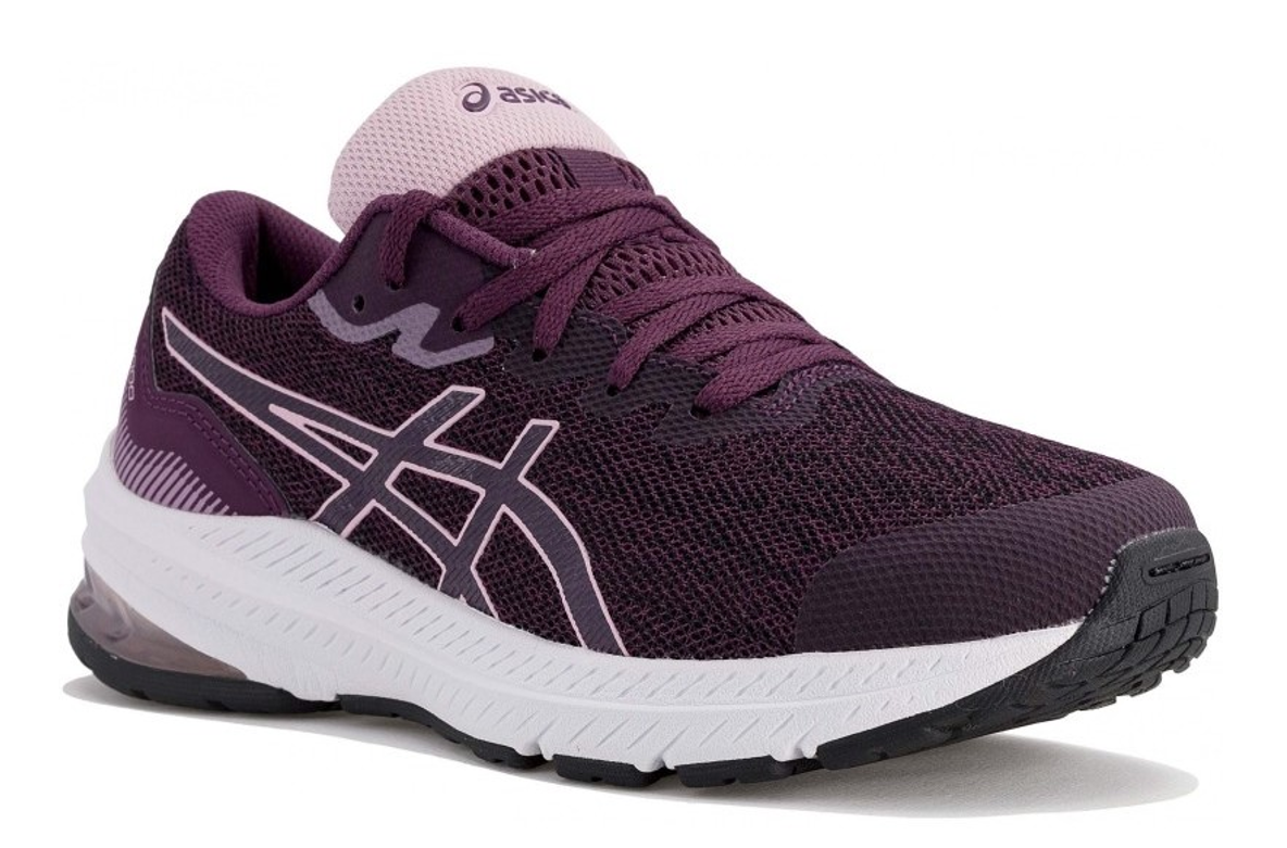 Chaussures running junior Asics GT-1000 11 GS Violet intense Rose pâle Blanc Noir 1