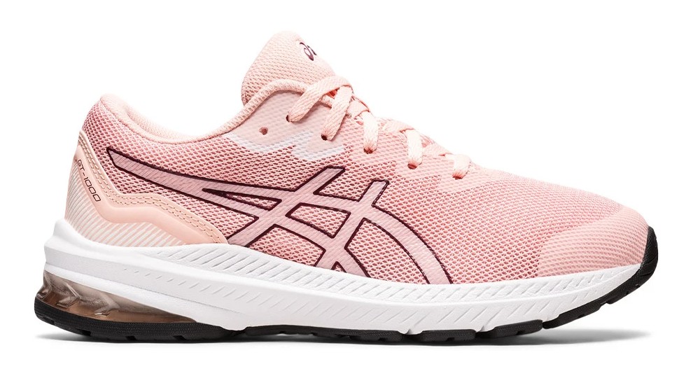 Chaussures running junior Asics GT-1000 11 GS Rose Rose pâle Blanc Noir