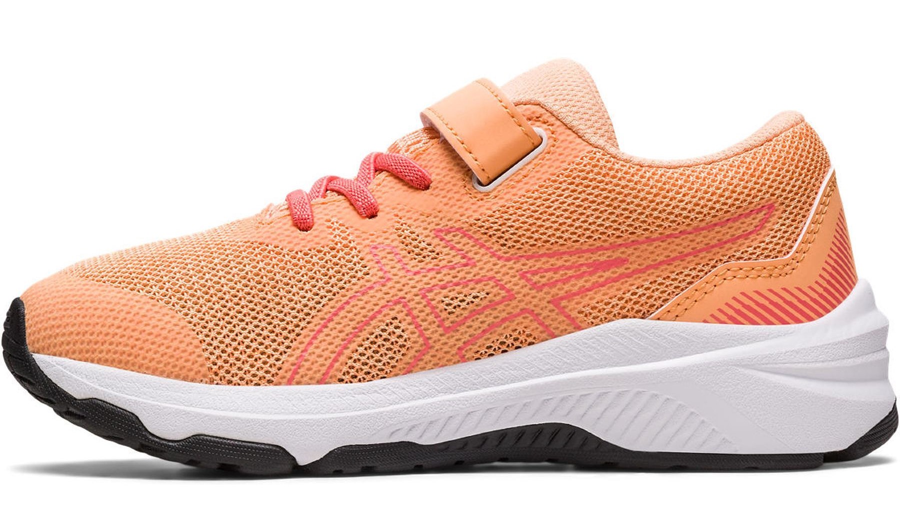 Chaussures running junior Asics GT-1000 11 PS Orange papaye Rose foncé Blanc Noir 3