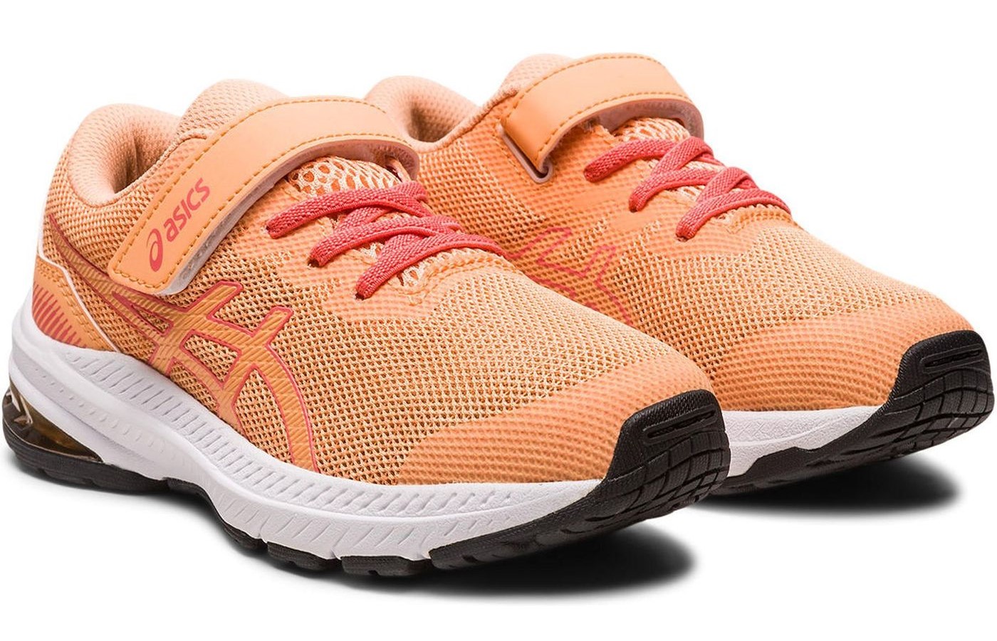 Chaussures running junior Asics GT-1000 11 PS Orange papaye Rose foncé Blanc Noir