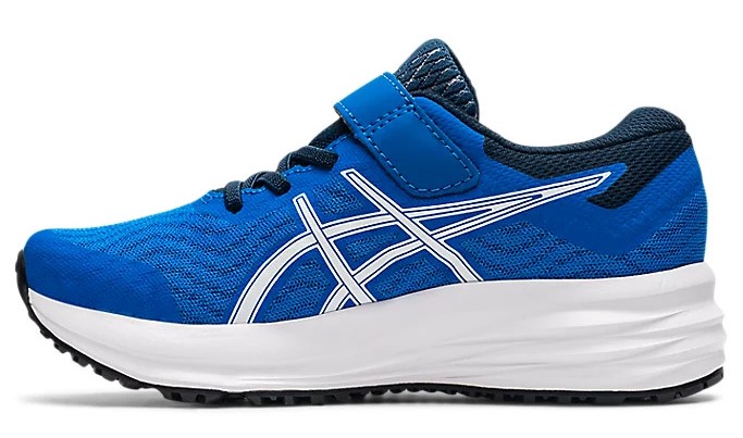 Chaussures running junior Asics PATRIOT 12 PS Bleu électrique Bleu marine Blanc Noir 4