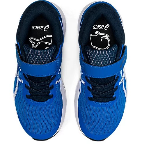 Chaussures running junior Asics PATRIOT 12 PS Bleu électrique Bleu marine Blanc Noir 6