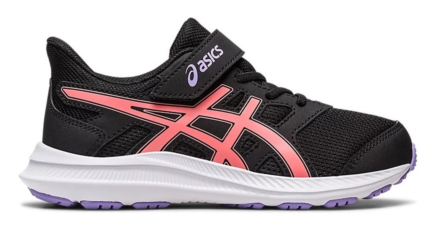 Chaussures running junior Asics JOLT 4 PS Noir Papaye Blanc Lilas 1
