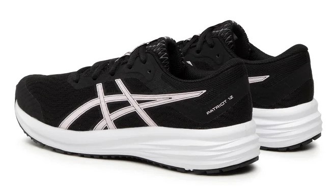 Chaussures running junior Asics PATRIOT 12 GS Noir Rose sel Blanc 4