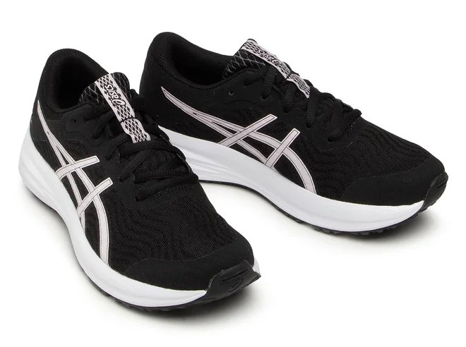 Chaussures running junior Asics PATRIOT 12 GS Noir Rose sel Blanc 6