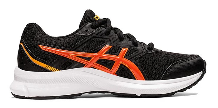 Chaussures running junior Asics JOLT 3 GS Noir Orange foncé Orange clair Blanc 2