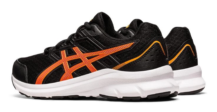 Chaussures running junior Asics JOLT 3 GS Noir Orange foncé Orange clair Blanc 6