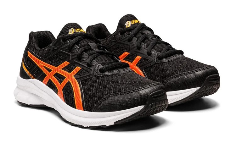 Chaussures running junior Asics JOLT 3 GS Noir Orange foncé Orange clair Blanc 5
