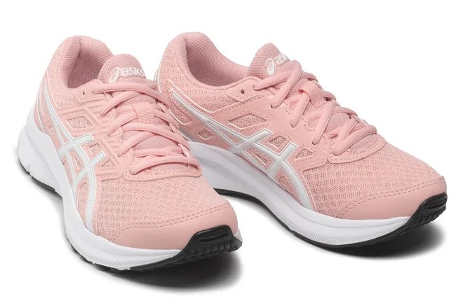 Chaussures running junior Asics JOLT 3 GS Rose givré Blanc Gris argenté 9