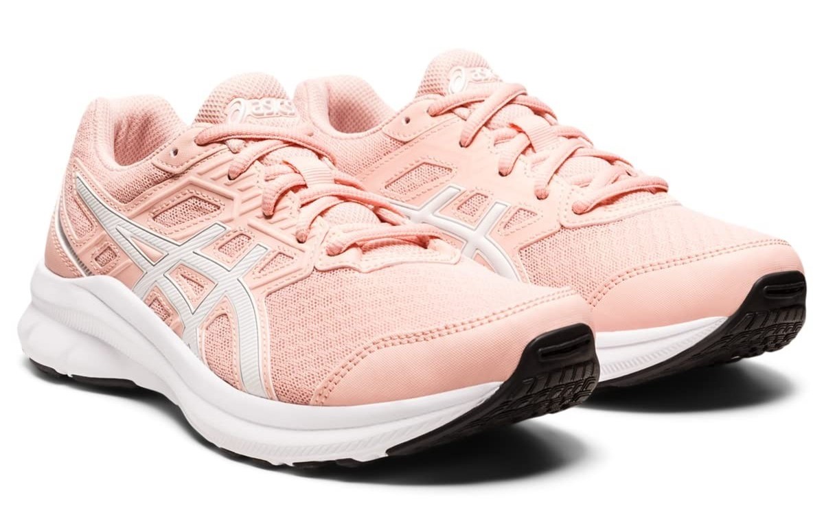 Chaussures running junior Asics JOLT 3 GS Rose givré Blanc Gris argenté 4