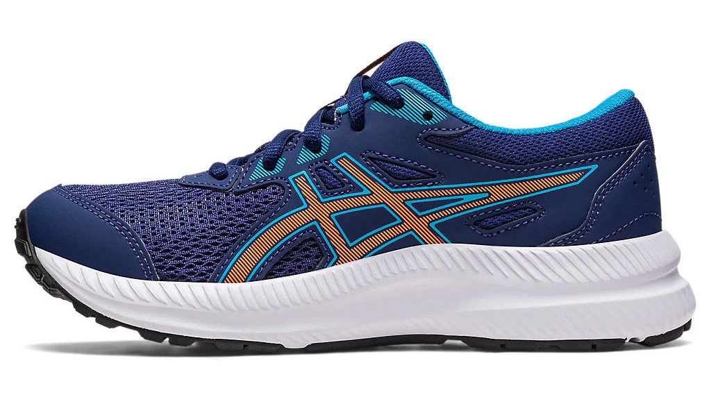 Chaussures running junior Asics CONTEND 8 GS Bleu indigo Bleu ciel Pêche Blanc 2