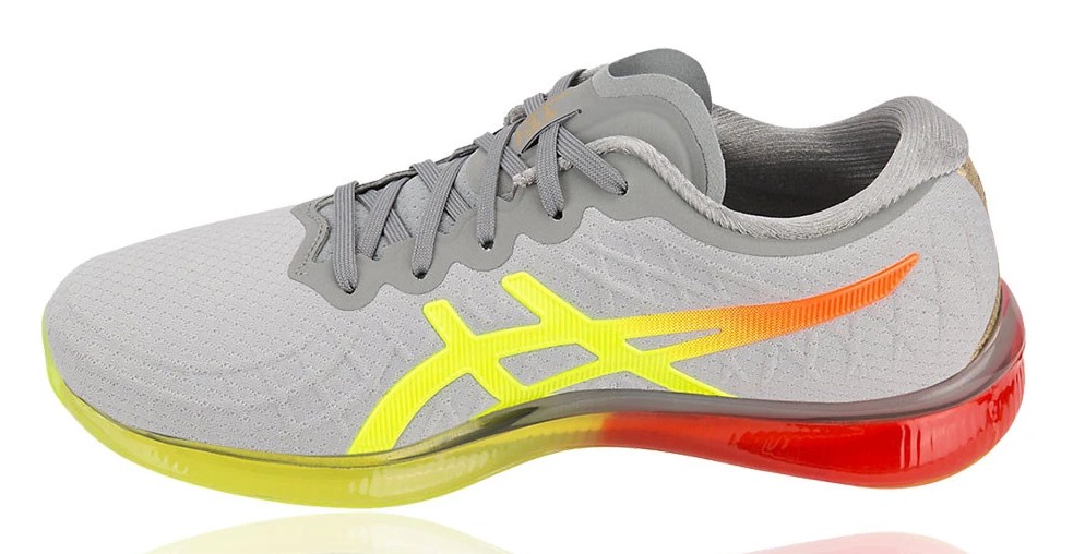 Chaussures running femme Asics GEL-QUANTUM INFINITY Gris clair Gris foncé Jaune fluo Corail flash 7