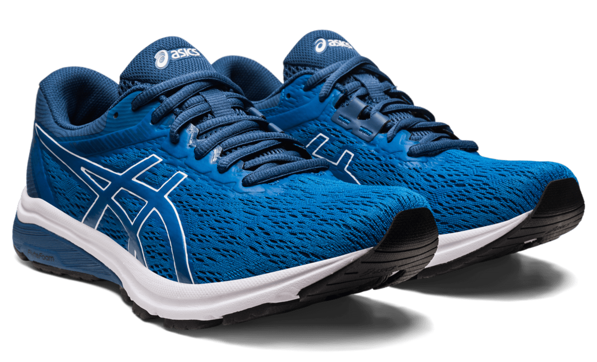 Chaussures running homme Asics GT-800 Bleu Bleu foncé Blanc Noir 2