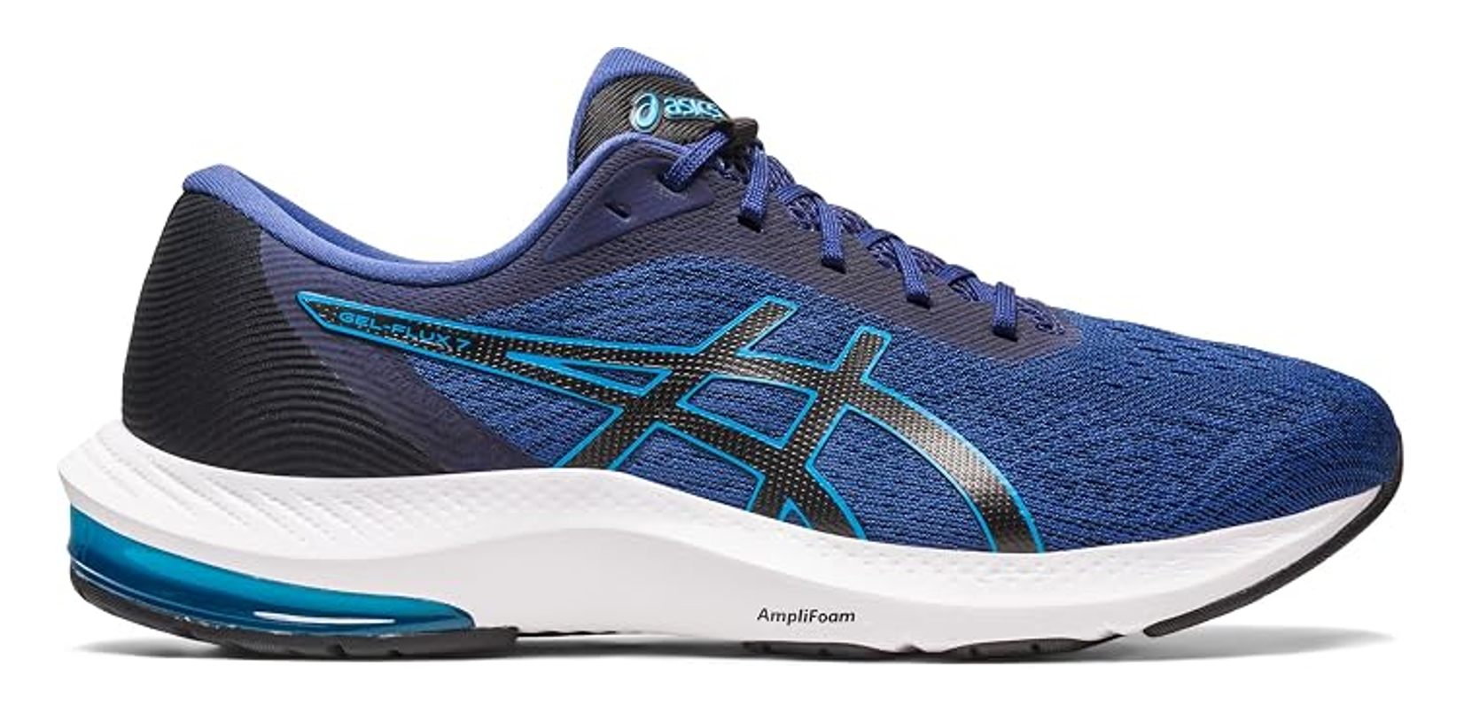 Chaussures running homme Asics GEL-FLUX 7 Bleu indigo Bleu marine Bleu ciel Noir Blanc 1