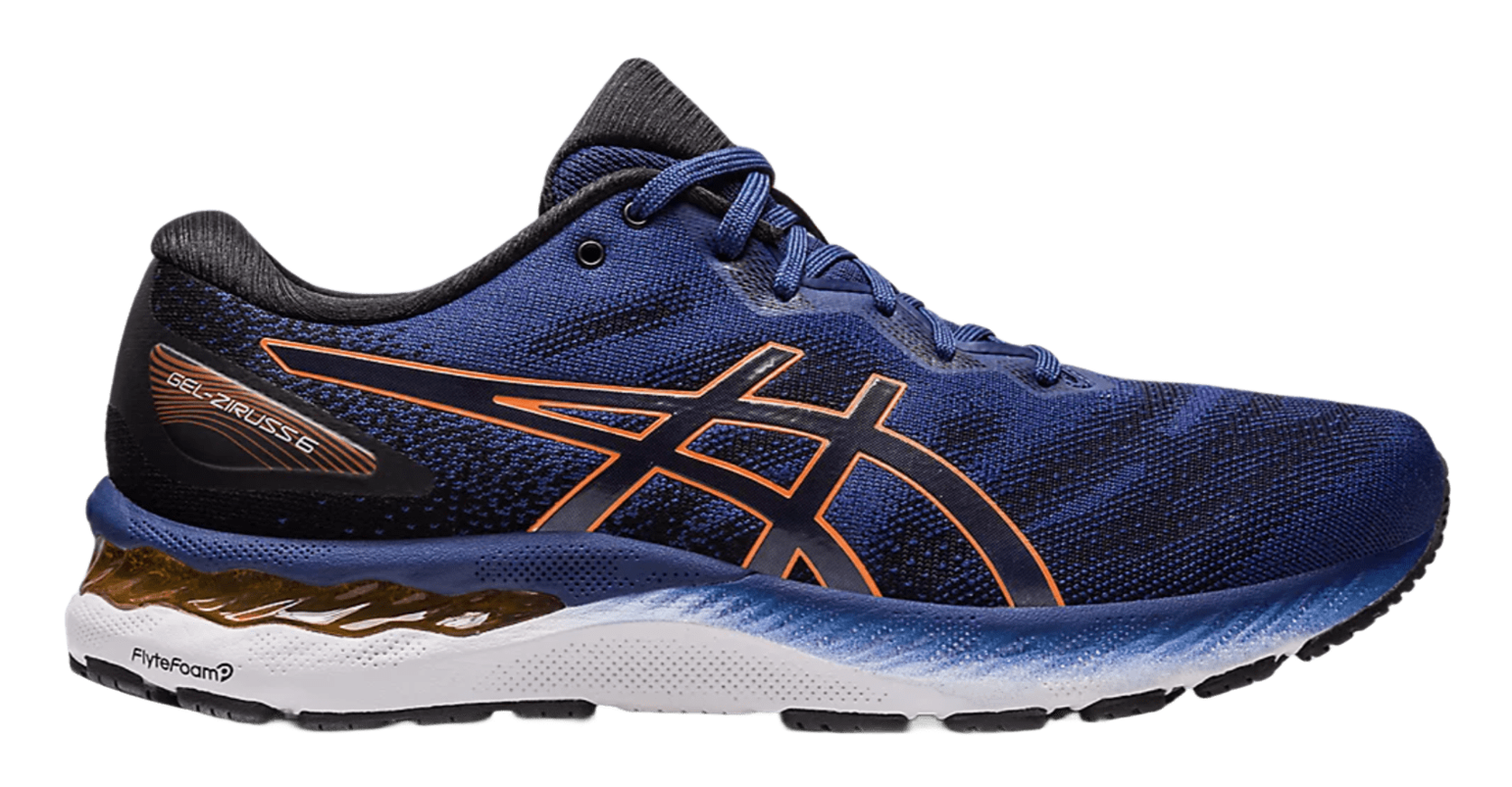 Chaussures running homme Asics GEL-ZIRUSS 6 Bleu océan Orange flanboyant Noir Blanc 1