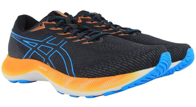 Chaussures running homme Asics GEL-SAIUN 2 Noir Bleu île Orange Blanc 2