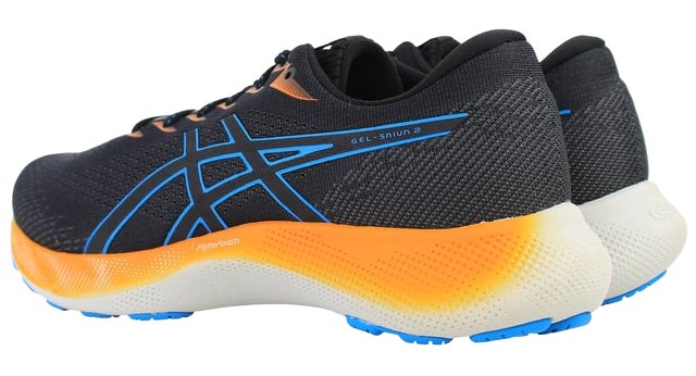 Chaussures running homme Asics GEL-SAIUN 2 Noir Bleu île Orange Blanc 3