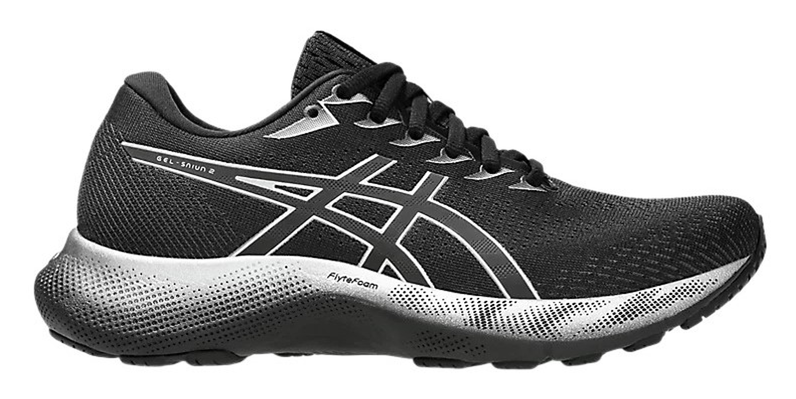 Chaussures running femme Asics GEL-SAIUN 2 Noir Argent pur 1