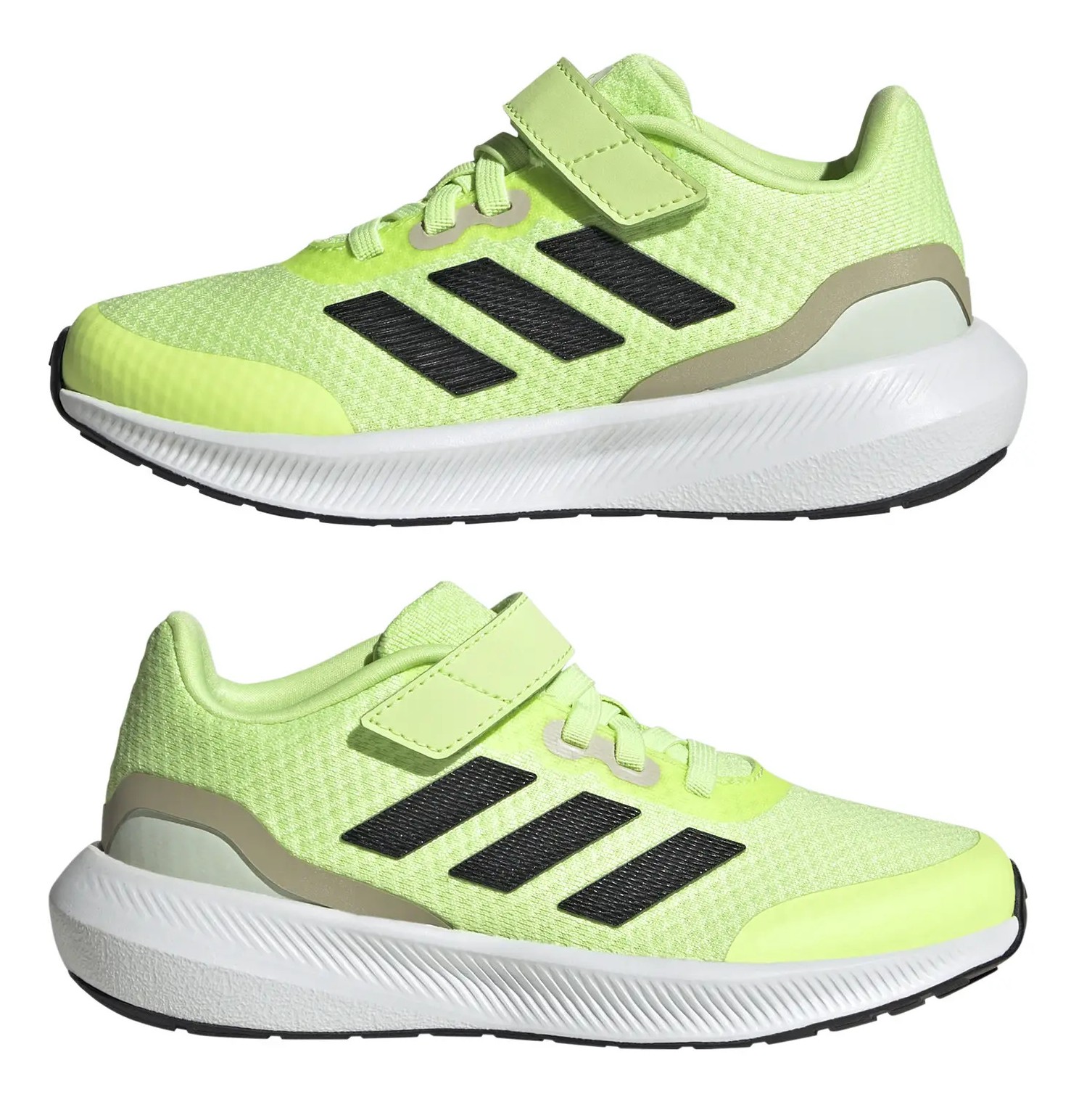 Chaussures running junior Adidas RUNFALCON 3.0 EL Vert clair Noir Gris clair 3
