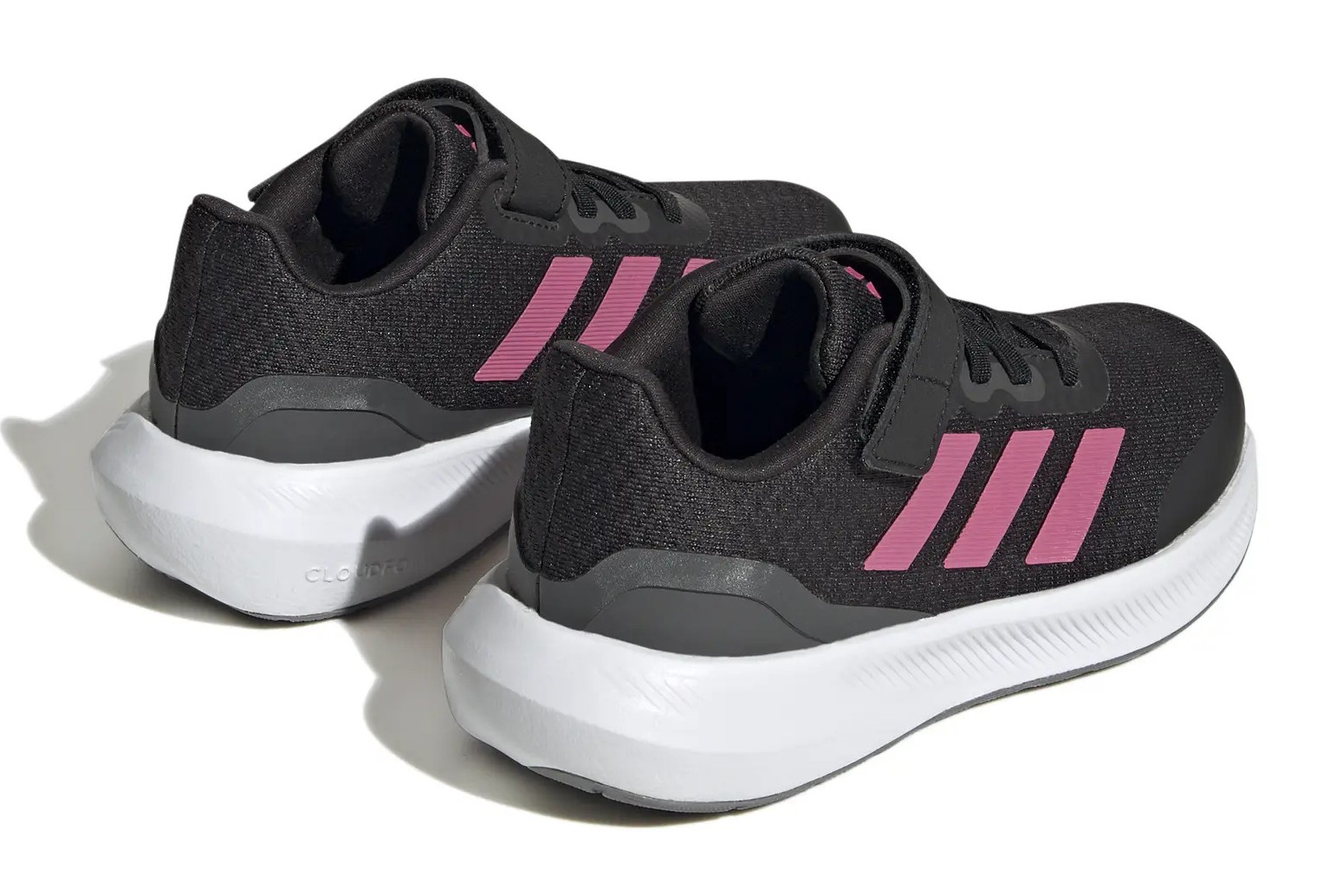 Chaussures running junior Adidas RUNFALCON 3.0 EL Noir Rose Blanc 3