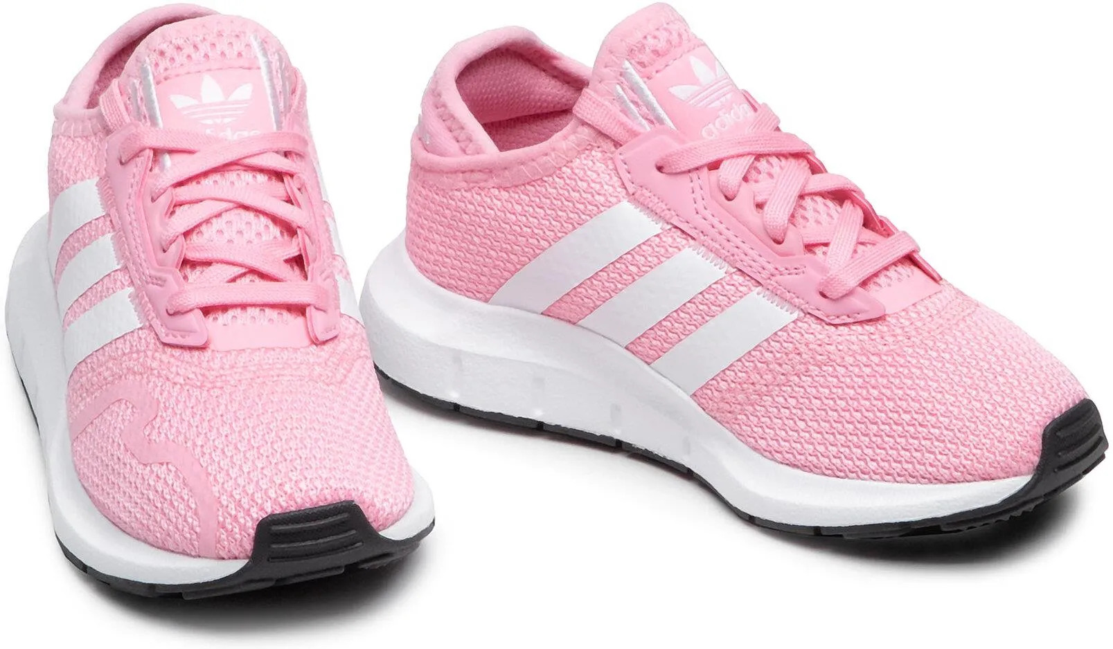 Chaussures running junior Adidas SWIFT RUN X C Rose clair Blanc Noir 2