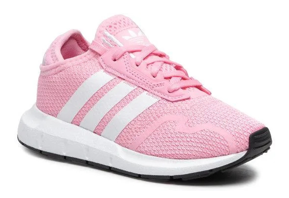 Chaussures running junior Adidas SWIFT RUN X C Rose clair Blanc Noir