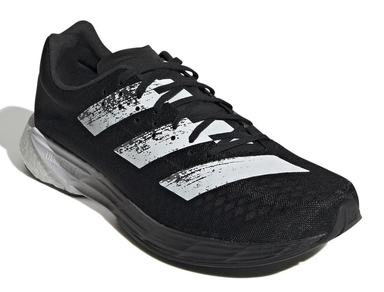 Chaussures running homme Adidas ADIZERO PRO Noir Blanc Gris foncé 2