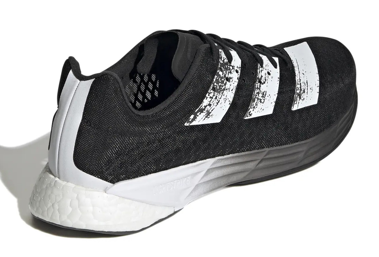 Chaussures running homme Adidas ADIZERO PRO Noir Blanc Gris foncé 3