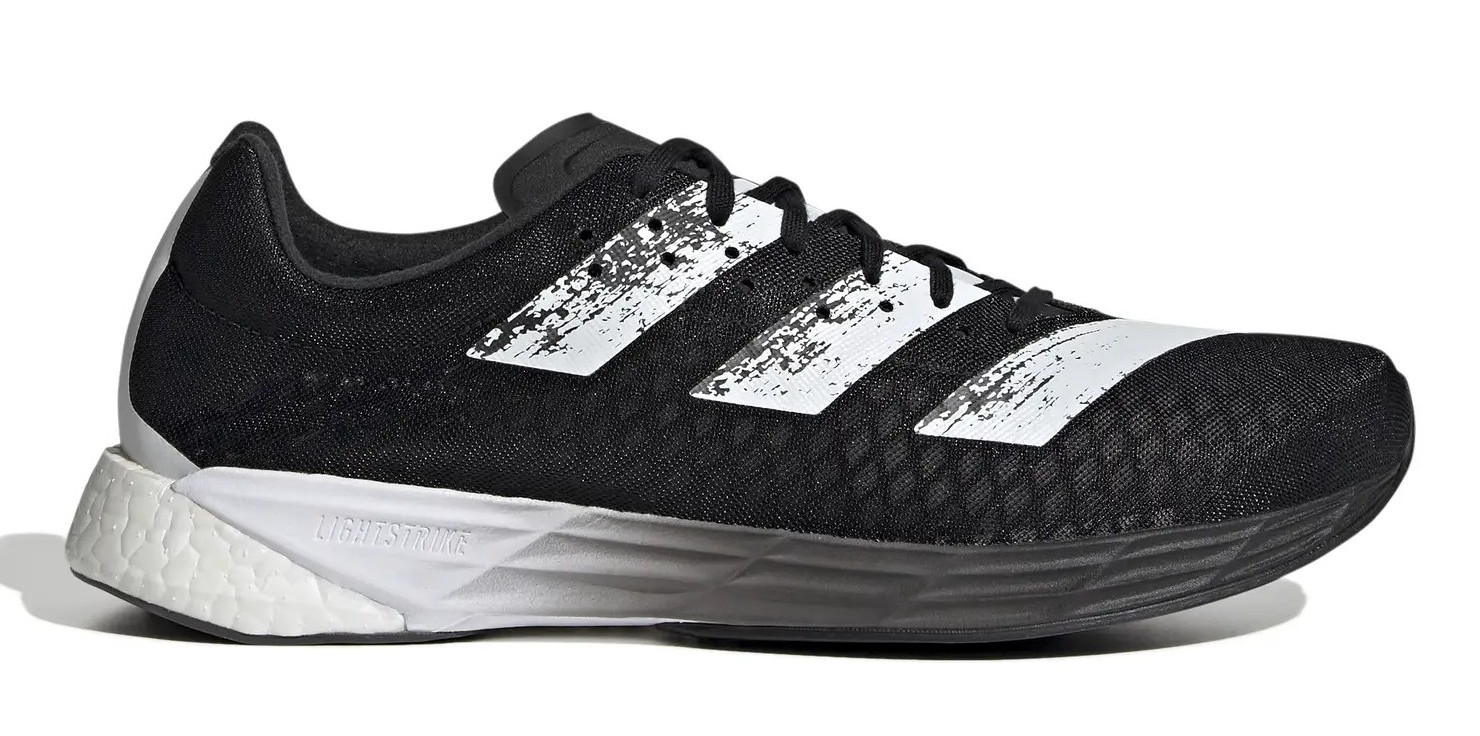 Chaussures running homme Adidas ADIZERO PRO Noir Blanc Gris foncé