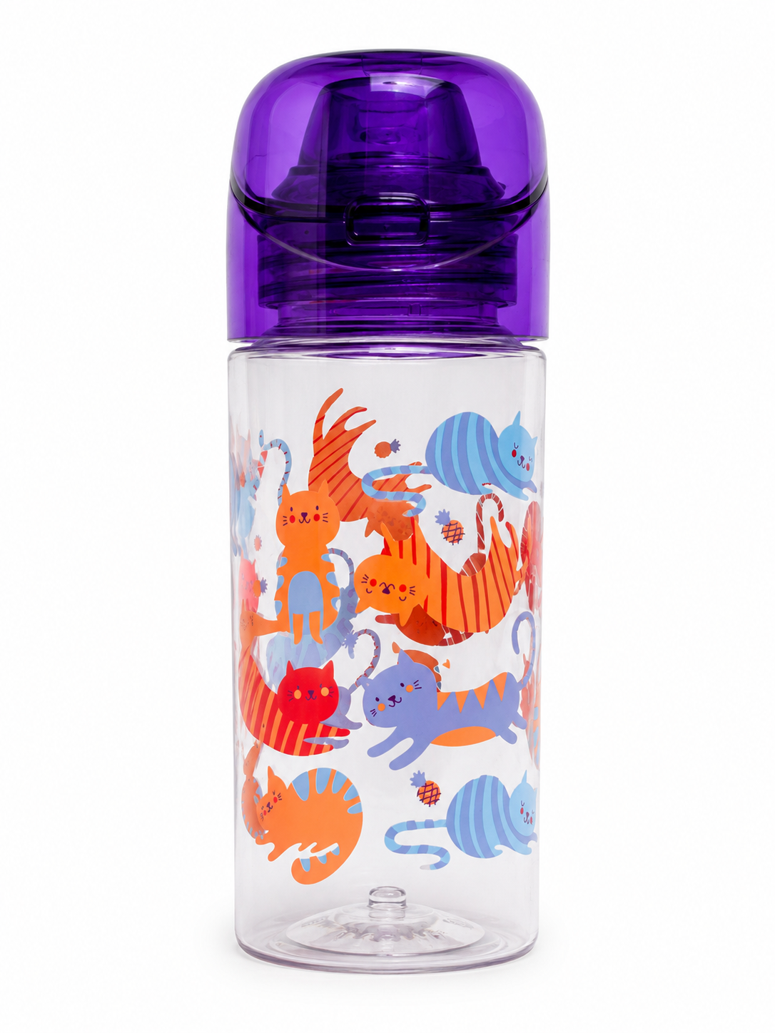 Gourde de sport avec bec verseur 500ml Smash Slimline Violet Transparant Orange 1
